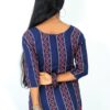 Navy Blue Short Kurti – Cotton Printed for Women
