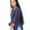 Navy Blue Short Kurti – Cotton Printed for Women